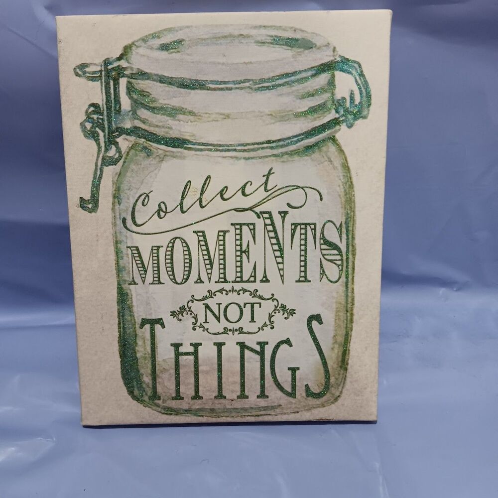 COLLECT MOMENTS NOT THINGS by Crystal Wall Art 8.5 in X 6.5 in